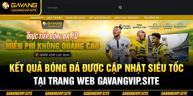 Kết quả bóng đá được cập nhật siêu tốc tại trang web gavangvip.site