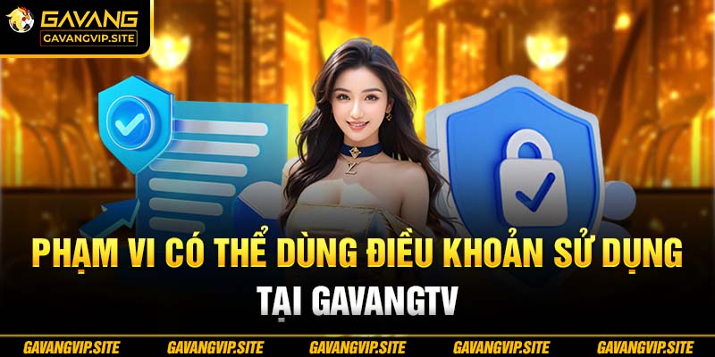 Phạm vi có thể dùng điều khoản sử dụng tại GavangTV